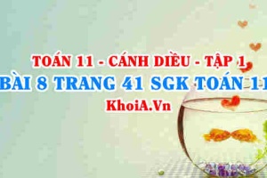 Bài 8 trang 41 SGK Toán 11 tập 1 Cánh Diều